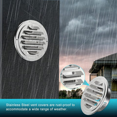2pcs 4 6 Inch Soffit Vent with Screen Mesh Louver Grille Hood