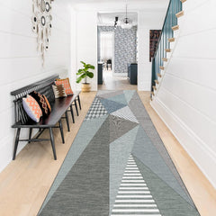 Nordic Style Geometric Stone Pattern Kitchen Rug Soft Non-slip Carpet