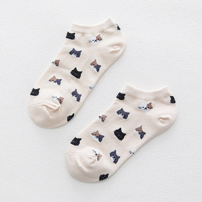 5 Pairs Women's Cat Socks - Funny Claw Ankle Socks