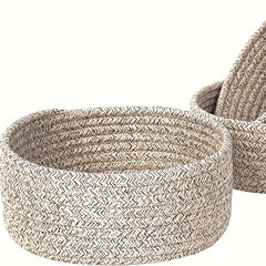 Nordic Cotton Fabric Cosmetics Storage Box Mask Key Basket