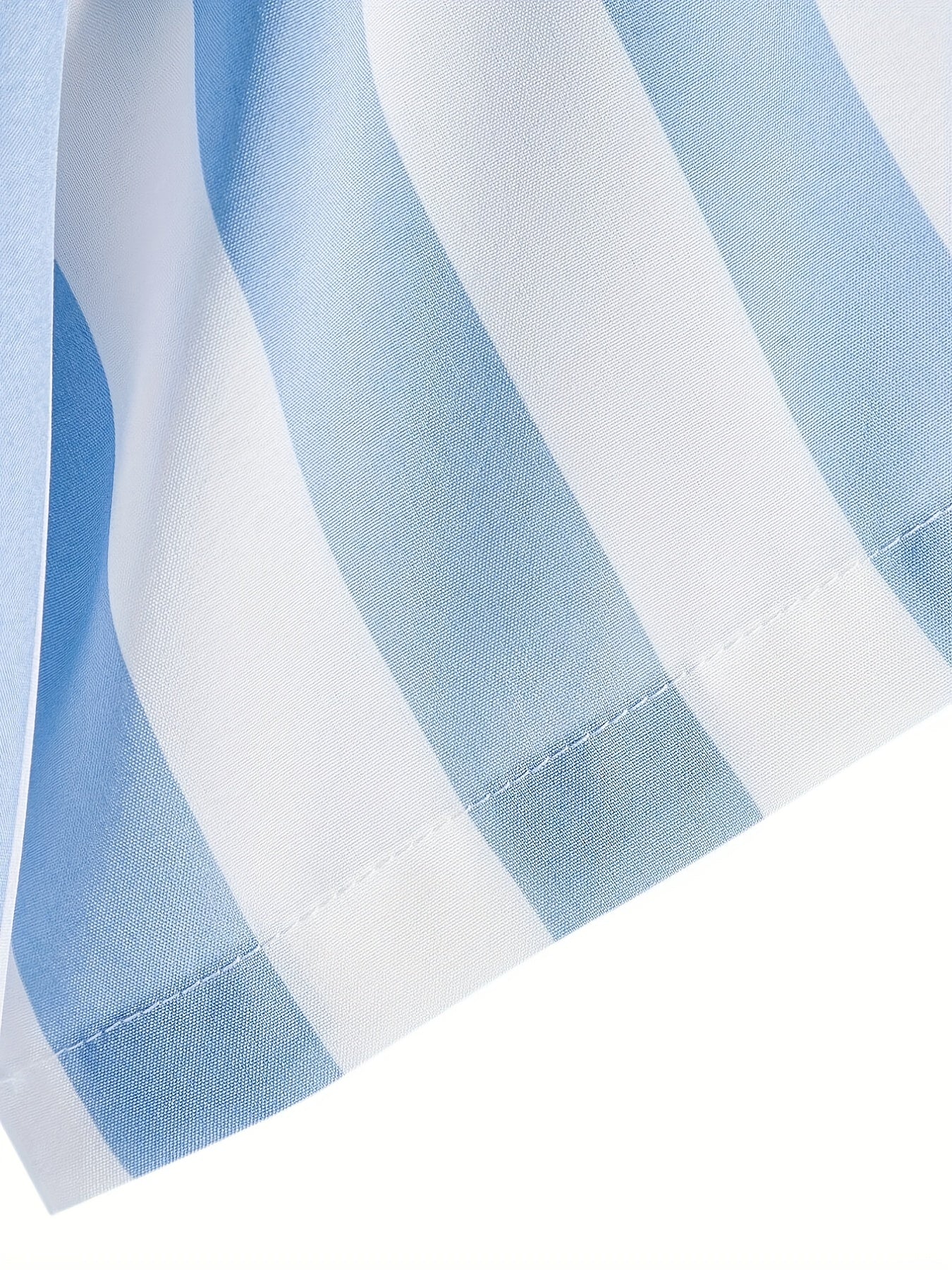Stripe Print Casual Short Sleeve Shirt for Men