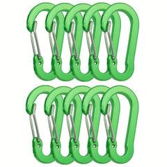 10pcs Spring Buckle Small Carabiners for Outdoor Camping Fishing Climbing