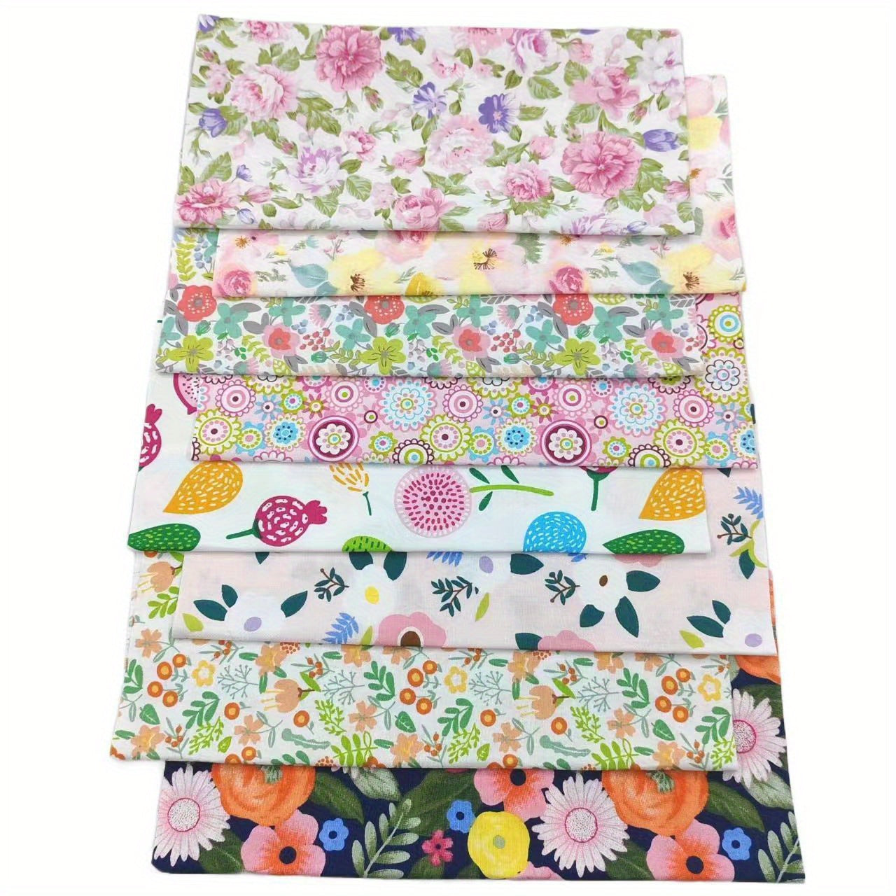 8pcs Multicolor Patchwork Cotton Fabric Sewing Quilting Material DIY Craft
