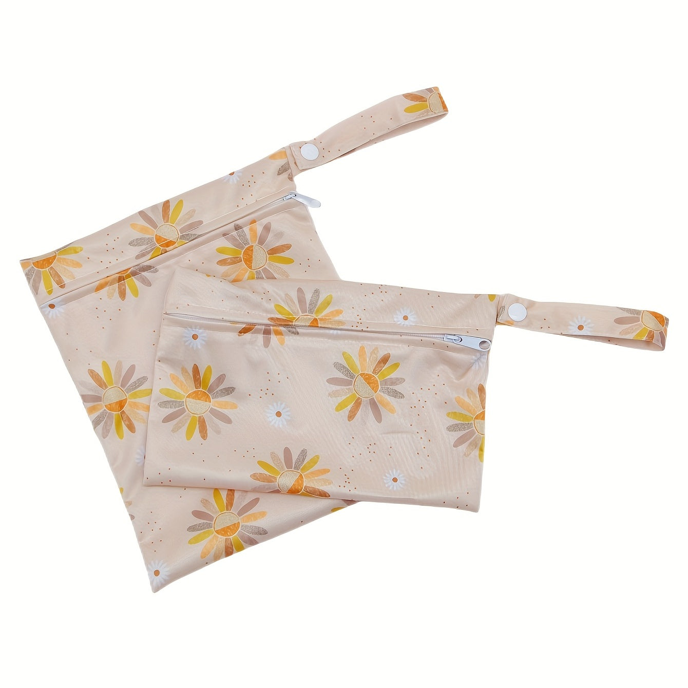 2pcs Daisy Flowers Prints Small Wet Bags Set