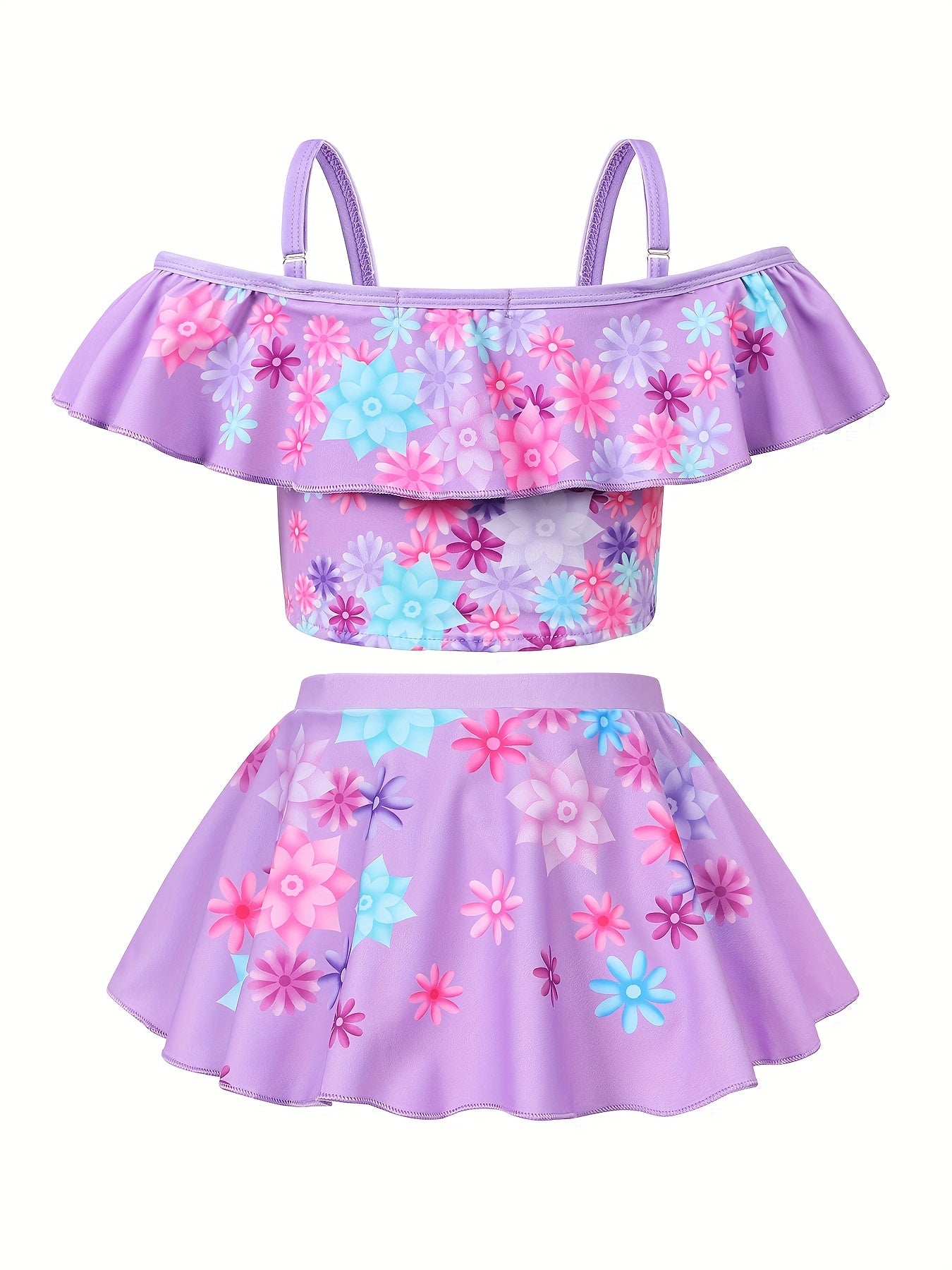 Toddler Girls Bikini Tankini Swimsuit Set Princess Cosplay Costume