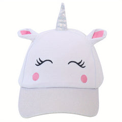 Unicorn Pattern Casual Baseball Cap for Girls 3-6 Years