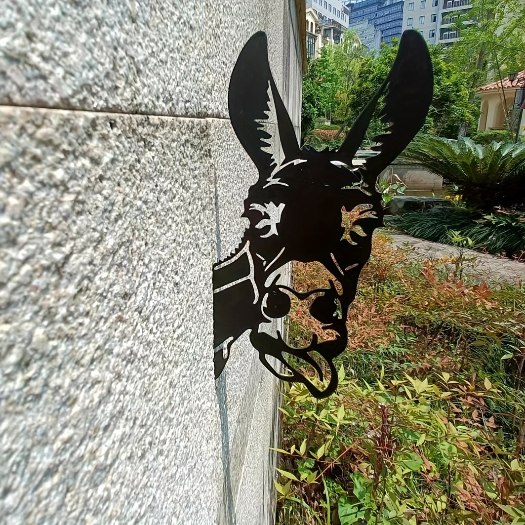 Donkey Tongue Out Silhouette Farmhouse Garden Decor