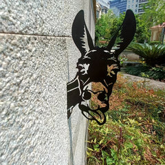 Donkey Tongue Out Silhouette Farmhouse Garden Decor