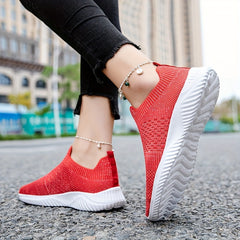 Women's Breathable Knit Sock Shoes Slip On Sports Shoes