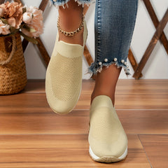 Women's Knitted Sock Shoes Low Top Slip On Walking Shoes
