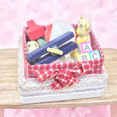 Dollhouse Bear Box Scene Props Micro Decor for OB11 Dolls