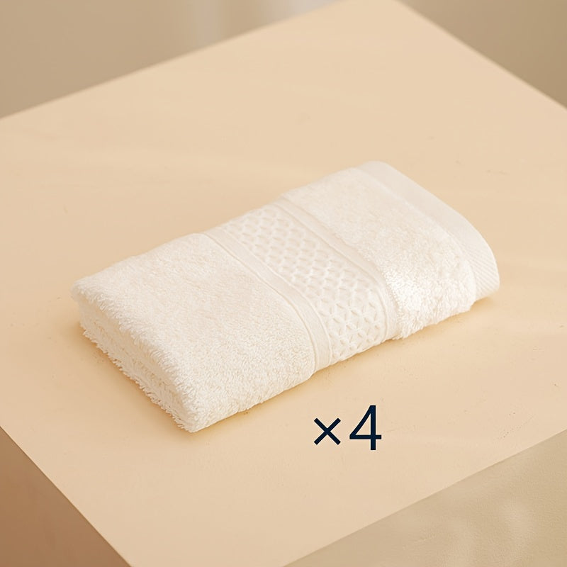 4pcs Square Towels Portable Pure Cotton Towels