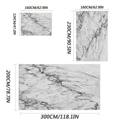 Modern Marble Area Rug - Non-Slip Backing
