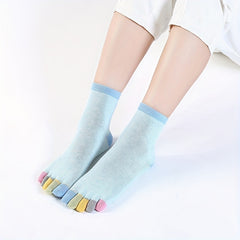 Colorful Five Finger Toe Socks for Women