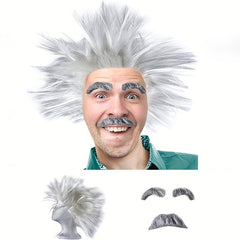 Mad Scientist Costume Wig Physicist Wig Dress Up Mask