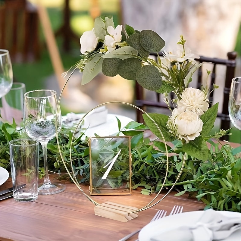Metal Flower Garland Hoop Set DIY Wedding Table Decor