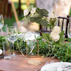 Metal Flower Garland Hoop Set DIY Wedding Table Decor