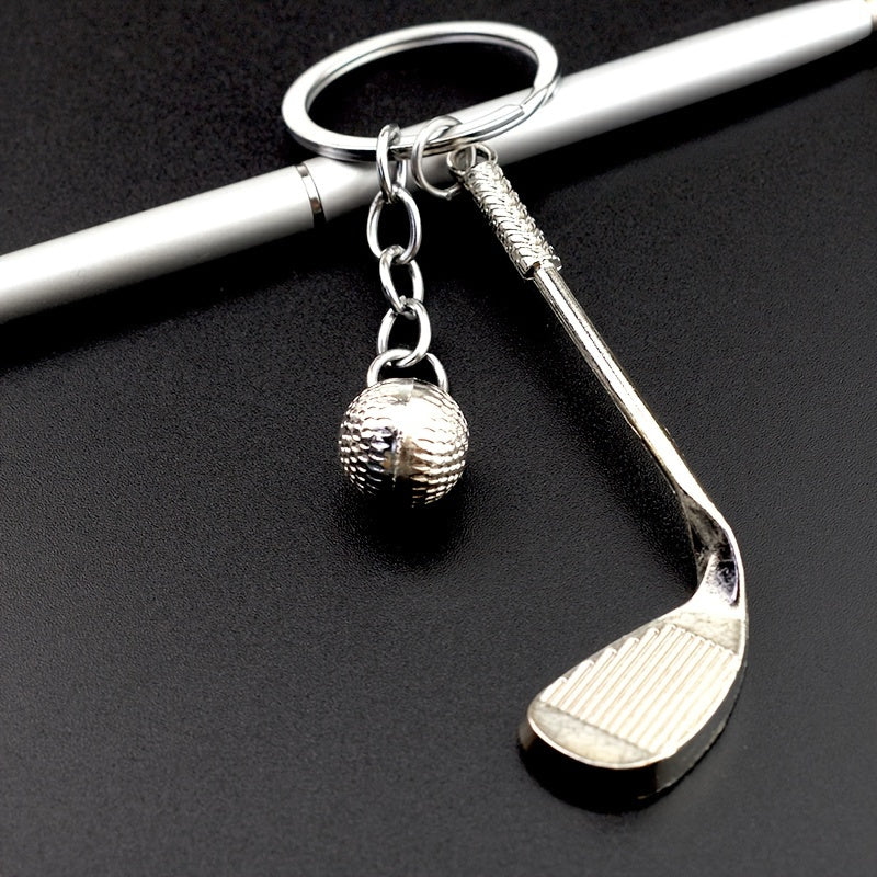 Creative Golf Ball Keychain Keyring Metal Bag Pendant Ornament Gift Men Women
