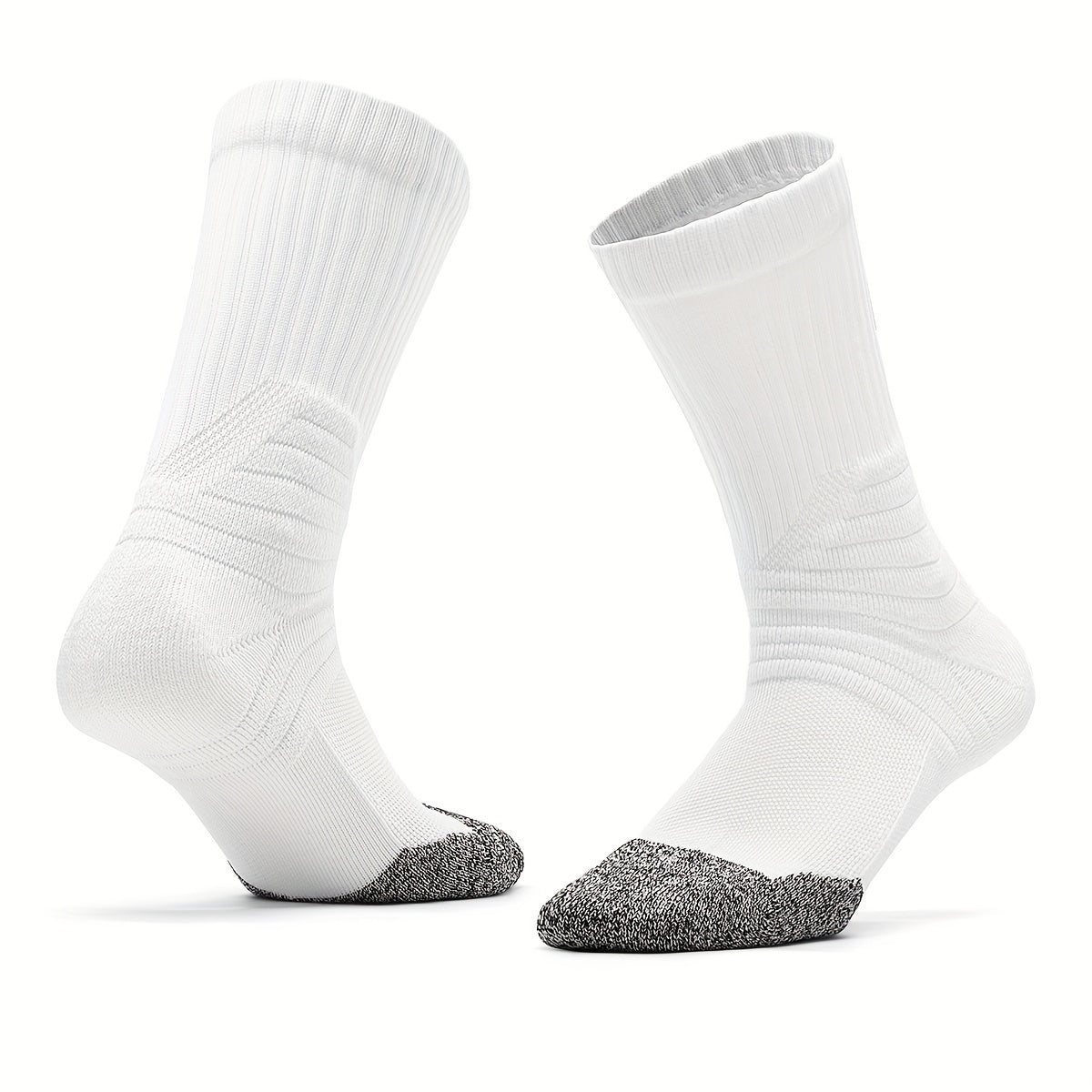 Men's Mid Crew Sport Socks Non Slip Shock Absorption Nylon Blend