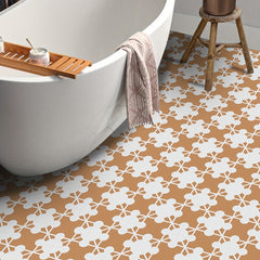 Orange Floor Mosaic Tile Sticker 9pcs