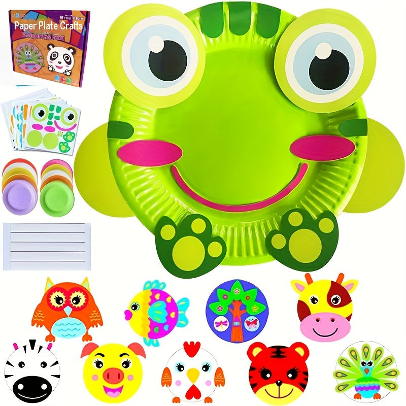10 Patterns Pack Paper Plate Art Set DIY Animal Art Supplies