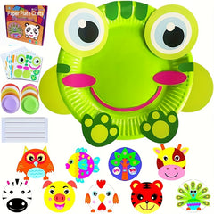10 Patterns Pack Paper Plate Art Set DIY Animal Art Supplies