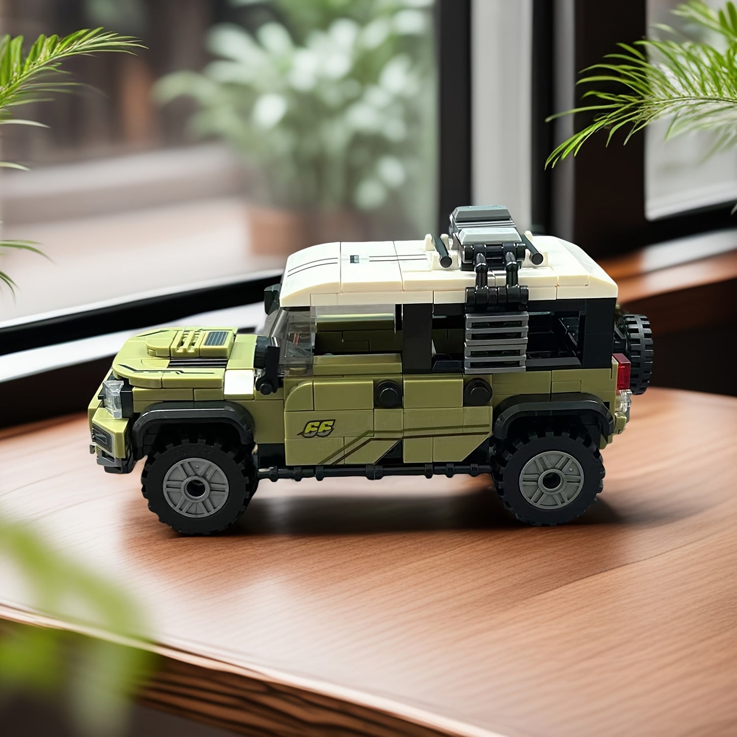TYCOLE Light Green Building Block SUV Off-road Car Toy Model Kit