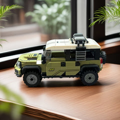 TYCOLE Light Green Building Block SUV Off-road Car Toy Model Kit