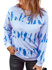 Women's Tie Dye Crew Neck Sweatshirt Long Sleeve