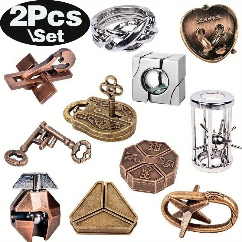 Mind-Bending 2-Piece Puzzle Sets for Brain Boosting Fun