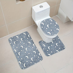 3pcs Luminous Floor Mat Sponge Bath Mat Set Non Slip Durable Bathroom Rug