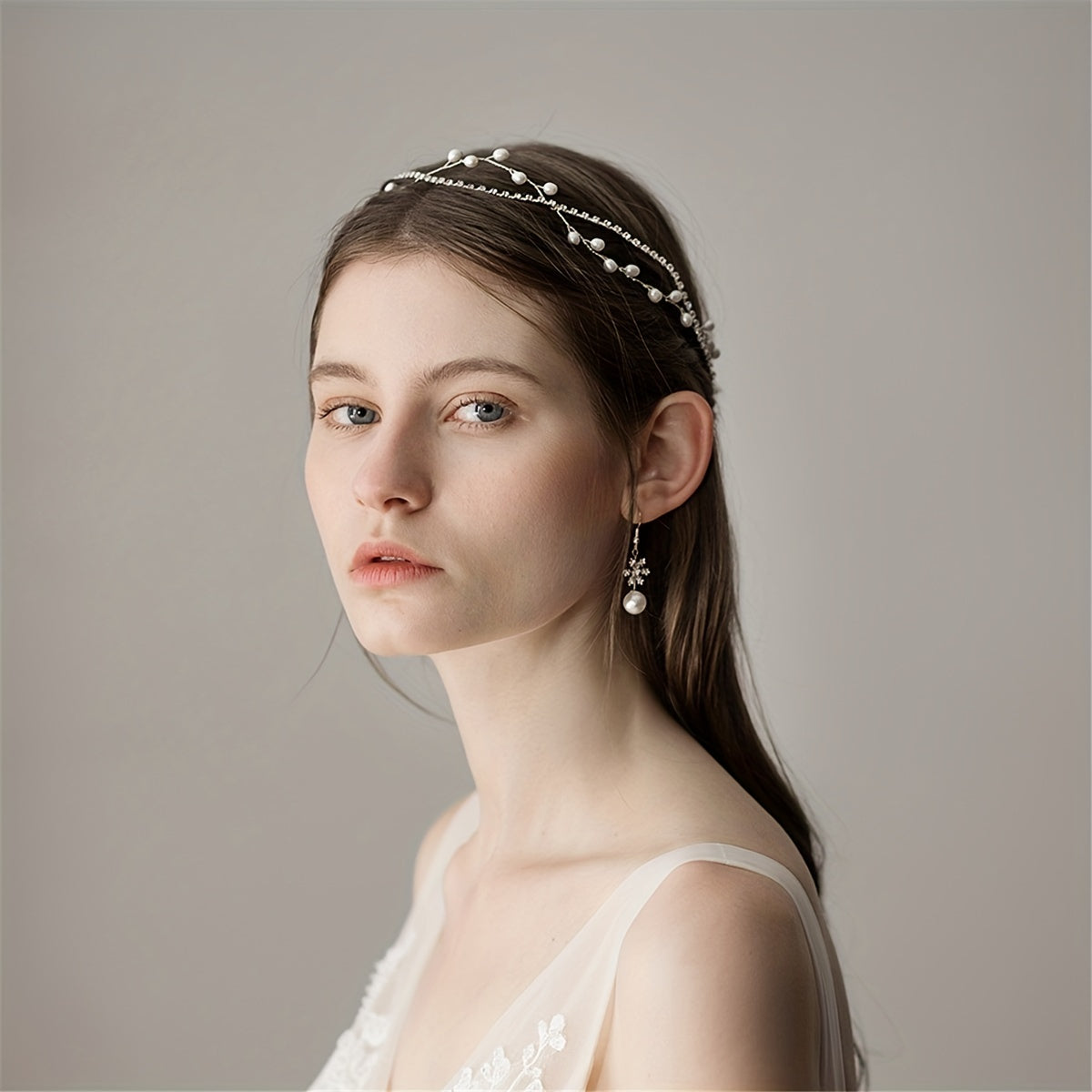 Pearl Rhinestone Head Piece Wedding Hair Accessories for Bride