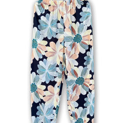 Floral Print Joggers Elastic Waist Pajamas Pants