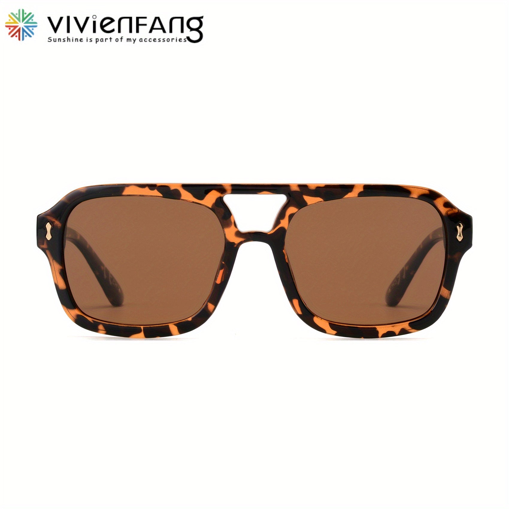 Retro Square Aviator Polarized Sunglasses For Men Lightweight UV Protection