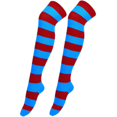 Striped Thigh High Socks Cosplay Over The Knee Stockings