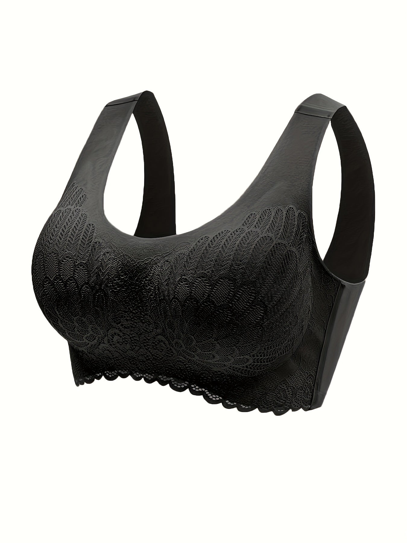 Lace Wireless Bra Comfy Scallop Trim Bra Tank