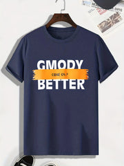 Men's Come On Print T shirt Active Slightly Stretch Breathable Tee