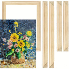 Pine Wood Frame Bandage Silk Picture Frame DIY Easy Assembly