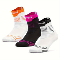 Men's Mid Crew Sport Socks Non Slip Shock Absorption Nylon Blend