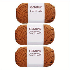 3 Skeins Cotton Nylon Blended Yarn for Knitting Weaving Crocheting