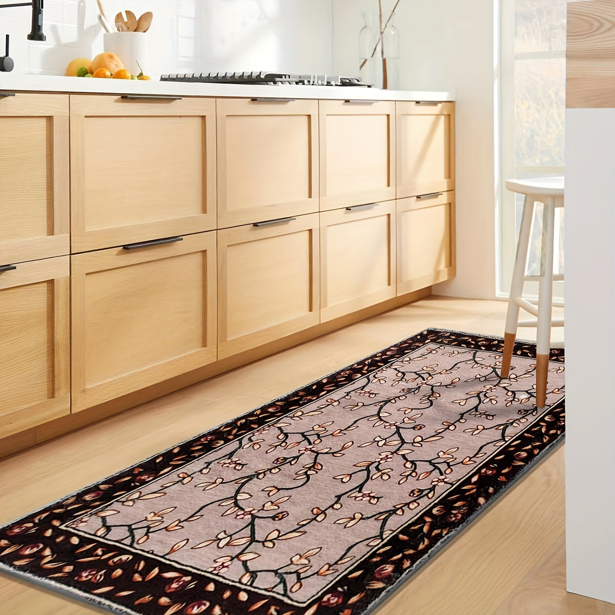 Cashmere Soft Hand-painted Flower Carpet 15.75x23.62in