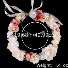 Flower Bridal Headband Hairband Tiara for Women Bride Wedding