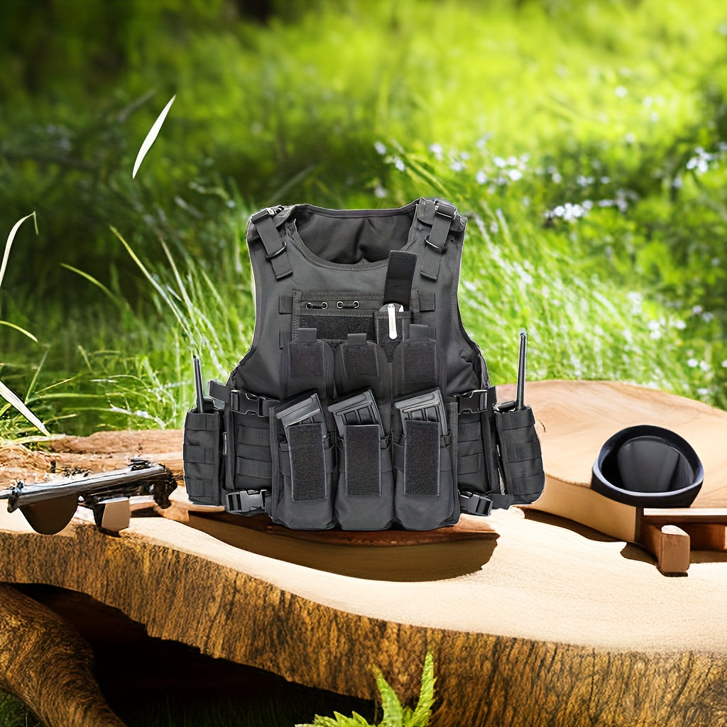 Camouflage Combat Training Vest - Adjustable Outdoor Tactical Vest Kit