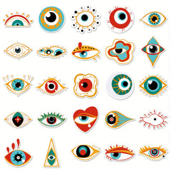 50pcs Devil's Eye Horror Series Phone Case Stickers Waterproof Decor