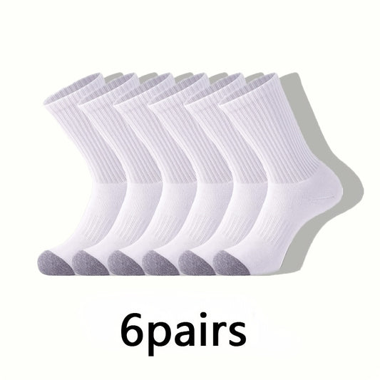 Men's Casual Sports Crew Socks 12 Pairs Gray