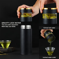 Digital Temp Display Water Bottle with Tea Infuser 316 Stainless Steel Insulated
