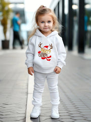 Girls Merry Christmas Hoodies Jogger Pants Set