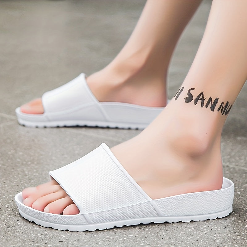Men's Non Slip Slides Open Toe Shoes for Indoor Outdoor Beach Shower