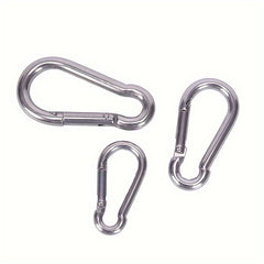 304 Stainless Steel Spring Carabiner Snap Hook Keychain Quick Link Lock Buckle