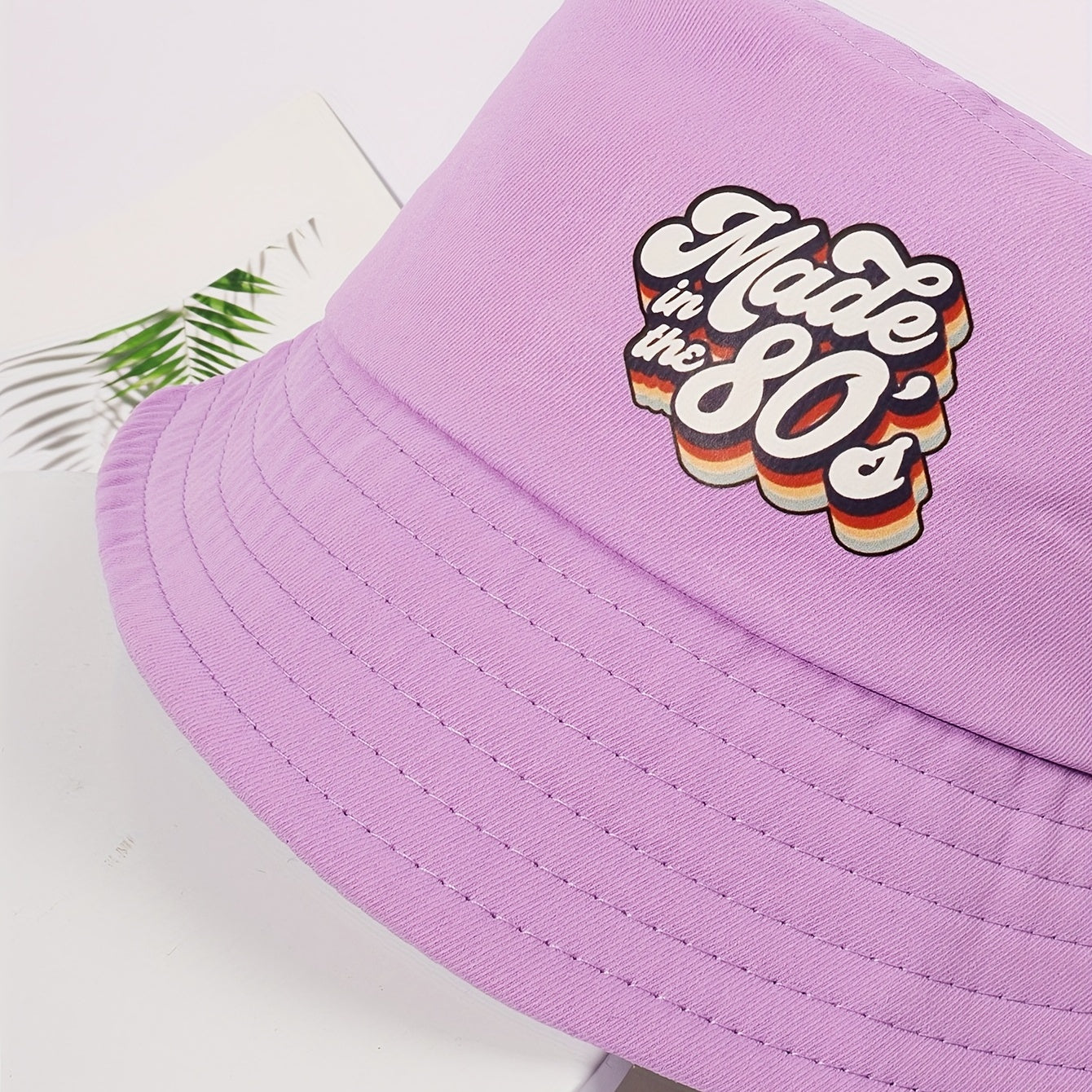 Purple Vintage Bucket Hat Fisherman Cap For Women Men